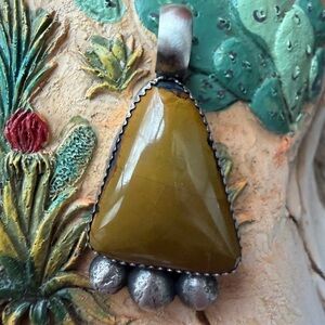 Native American Made Latina Pinto Black Jack Pendant Necklace - Women Jewelry